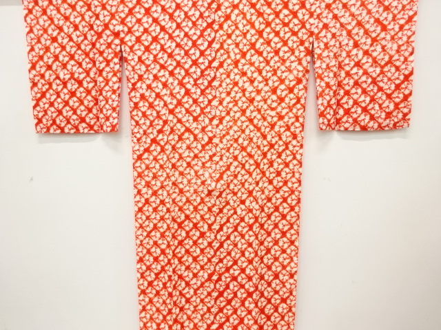 絞り　鹿の子模様　長襦袢